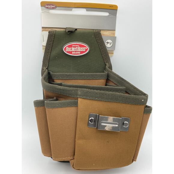 Bucket Boss 54175 Tool Pouch, Tool Pouch, Green, Polyester, 3 Pockets - Picture 1 of 5